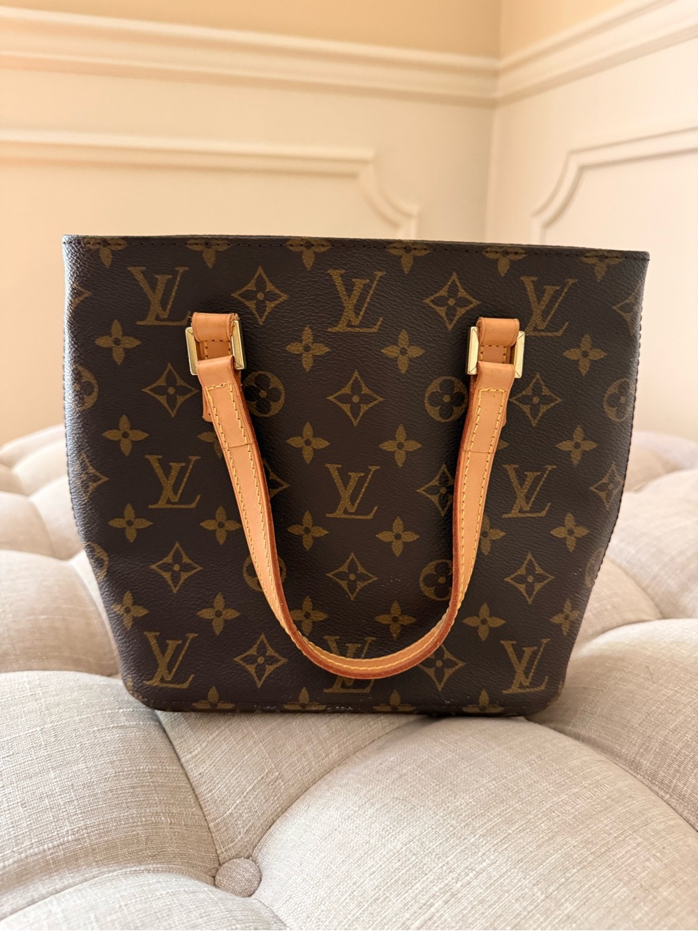 Louis Vuitton Authentic Monogram Vavin PM Vintage Tote Bag Excellent Condition
